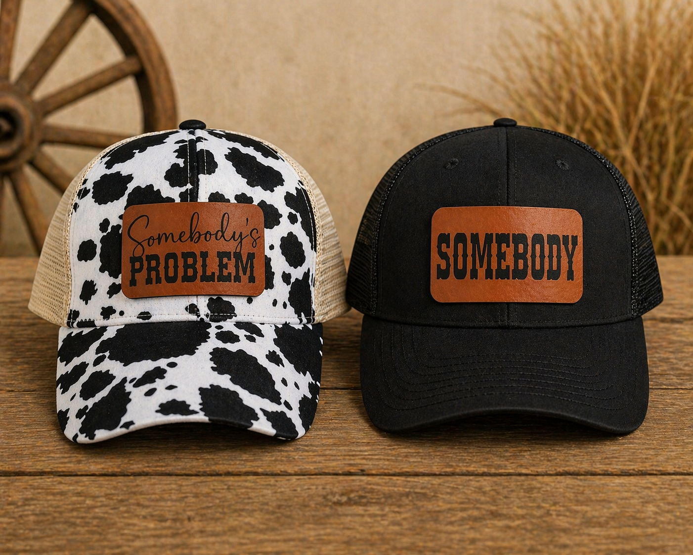 Somebody's Problem Couple Hat Set