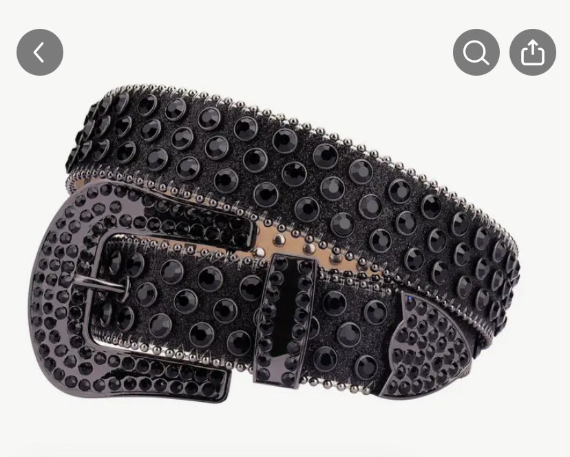 Rhinestone Western Statement Belt