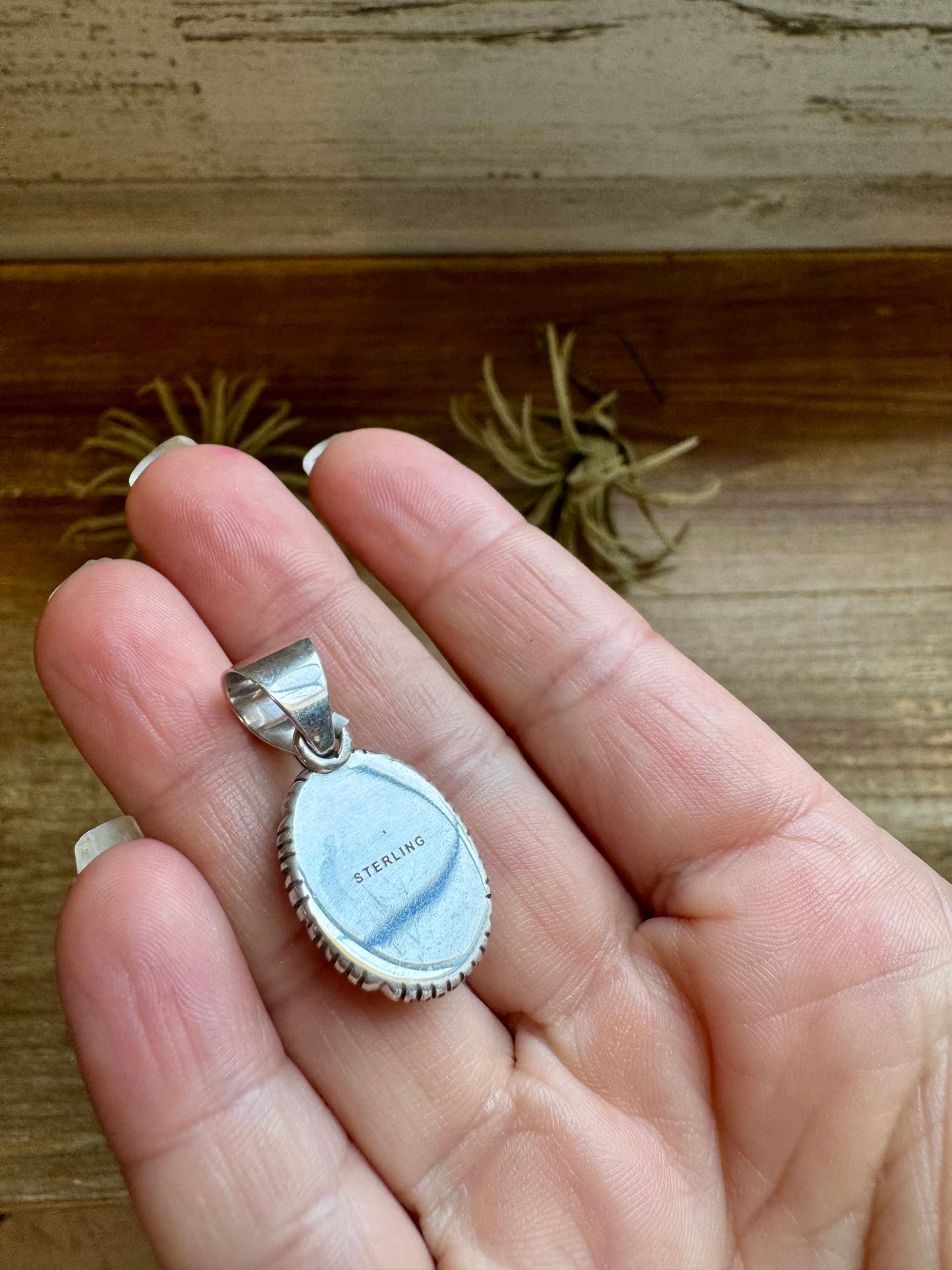 Simple Pink Conch Pendant – Sterling Silver, Made in USA