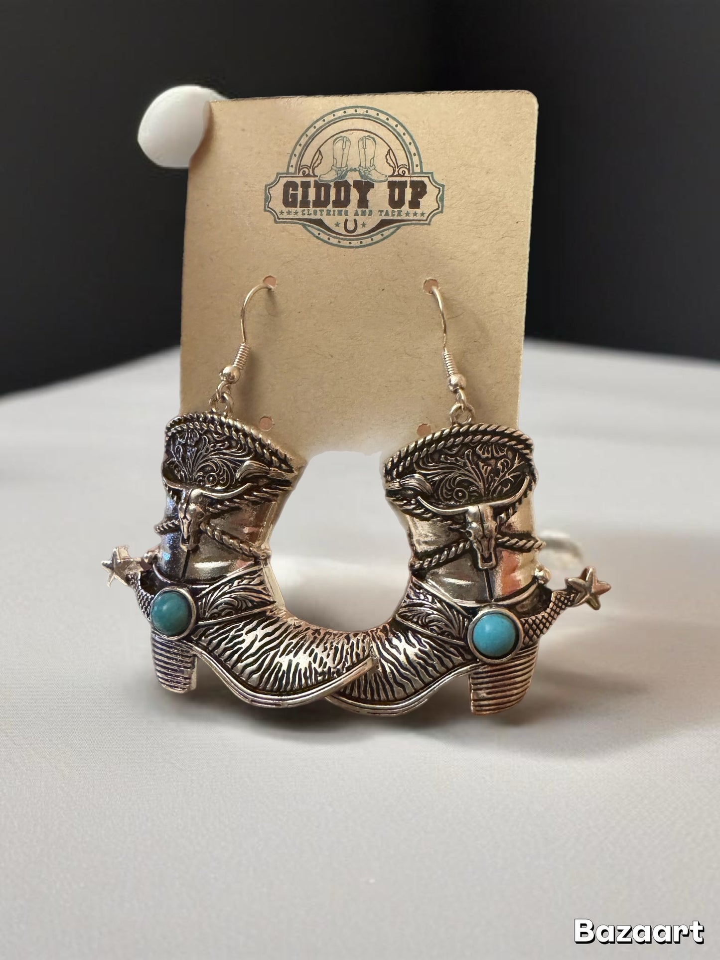Turquoise Boot Earrings
