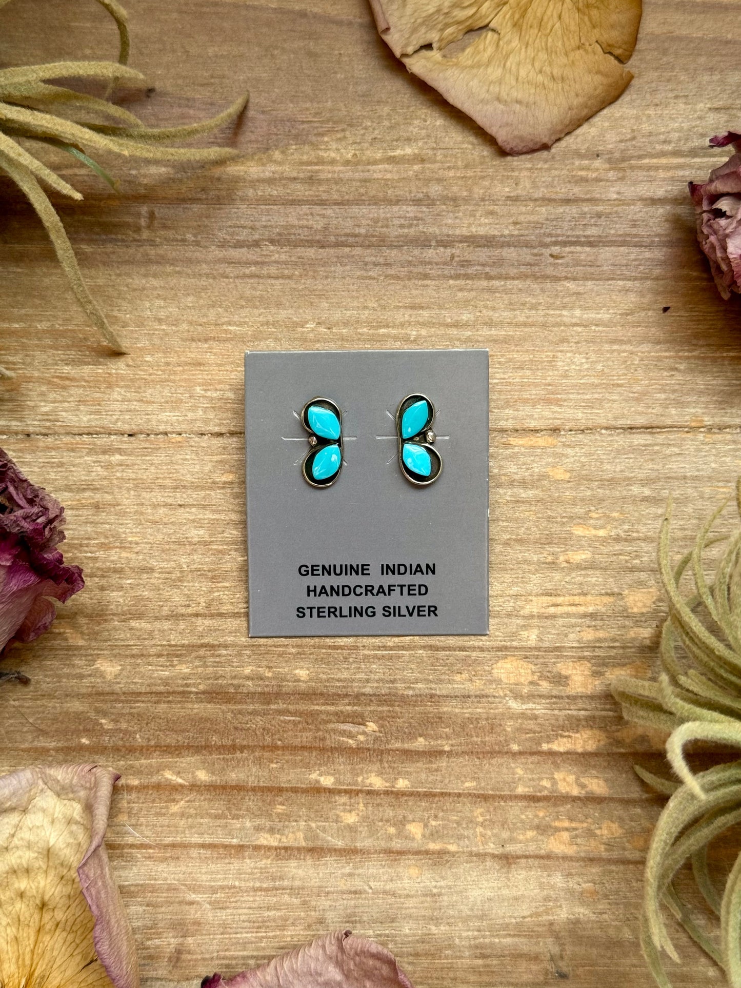 Sterling Silver Kingman Turquoise Stud Earrings