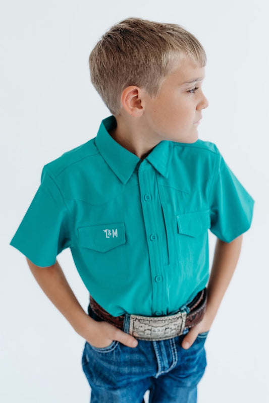 Modern Day Maverick-Short Sleeve Youth Rodeo Shirt