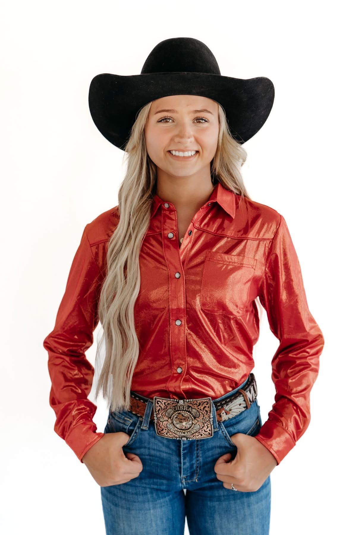 Metallic Pearl Snap Shirt – Lightweight & Made in USA