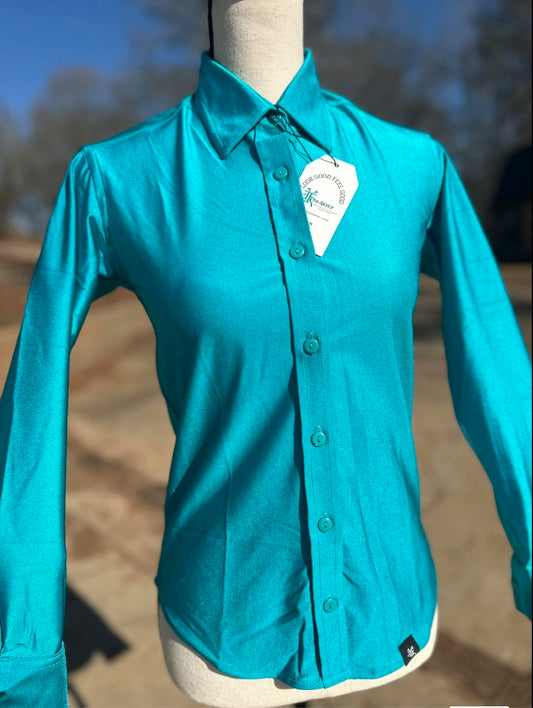 Tame if DOWN Teal "IF Brand" Rodeo Shirt