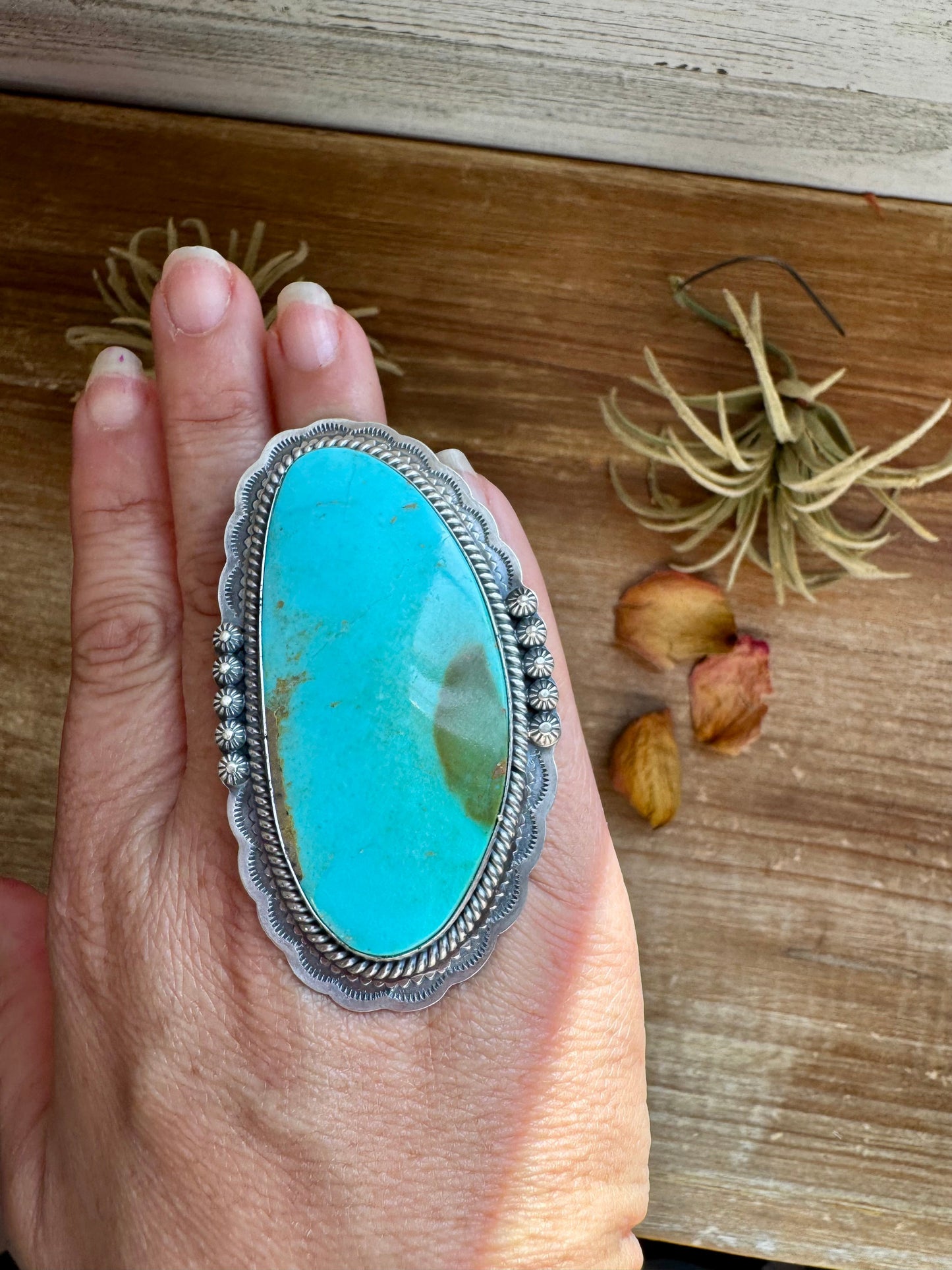 Big Adjustable Sonoran Gold Ring – Native Made by Gilbert Platero