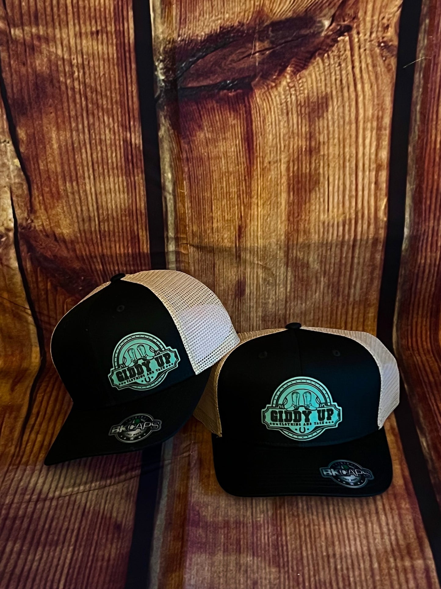 Giddy Up Logo Leather Patch Hats