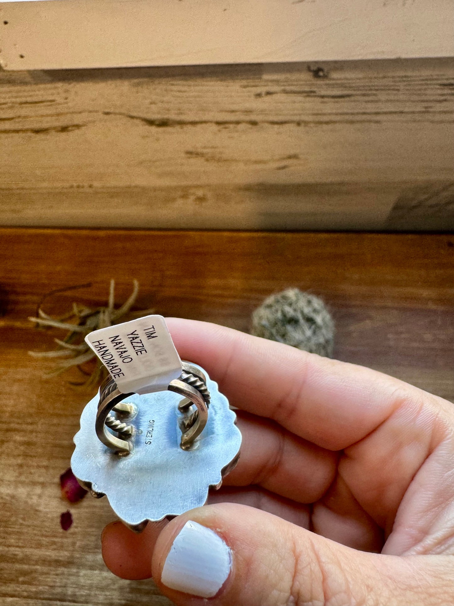 Round ring- size 6.5 - Sonoran Gold turquoise ring and sterling silver