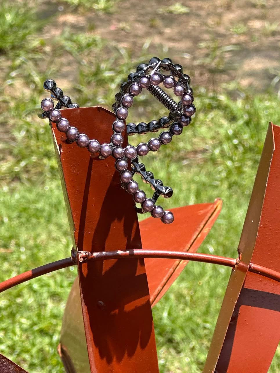 Western Faux Turquoise Pearl Claw Clips (Small)