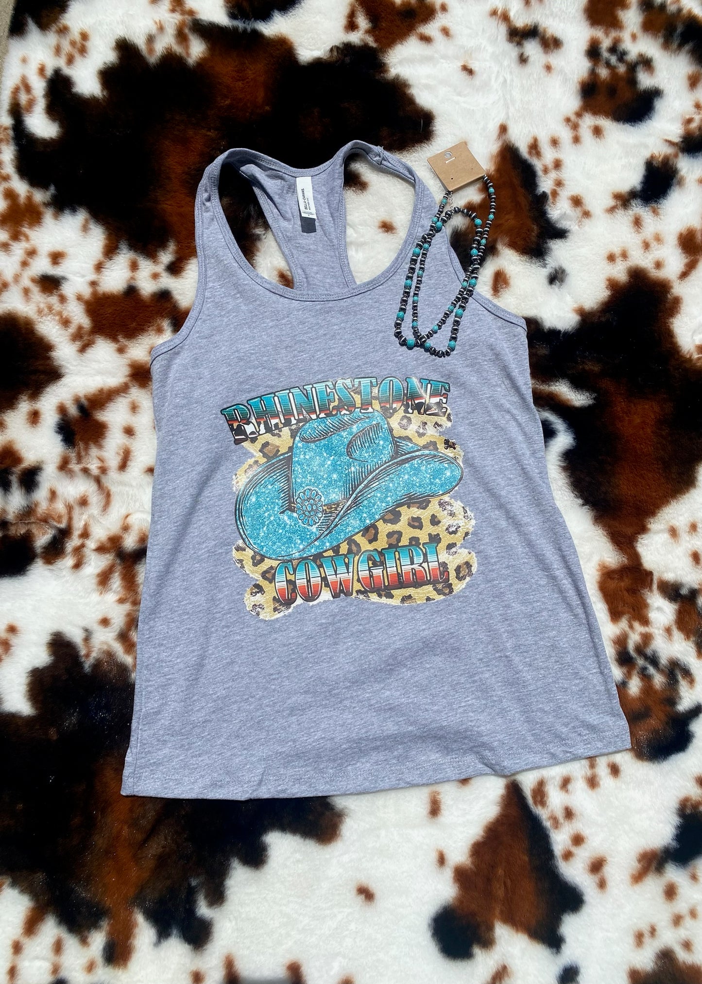 Rhinestone Cowgirl Graphic Tank Top