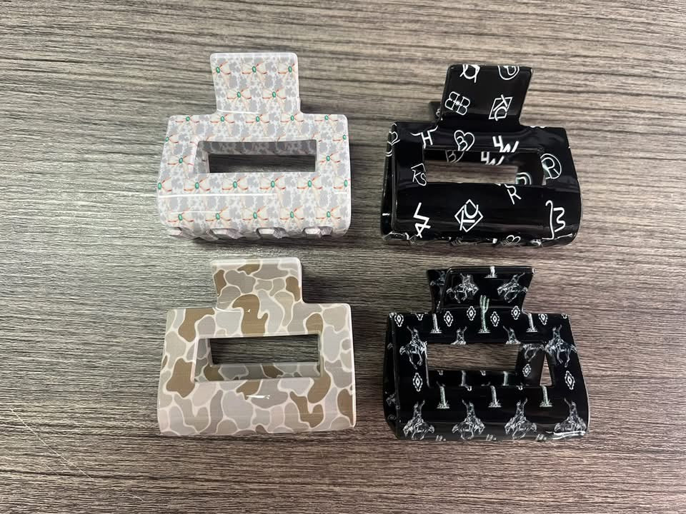 Acrylic Small Rectanglular Hair Claw