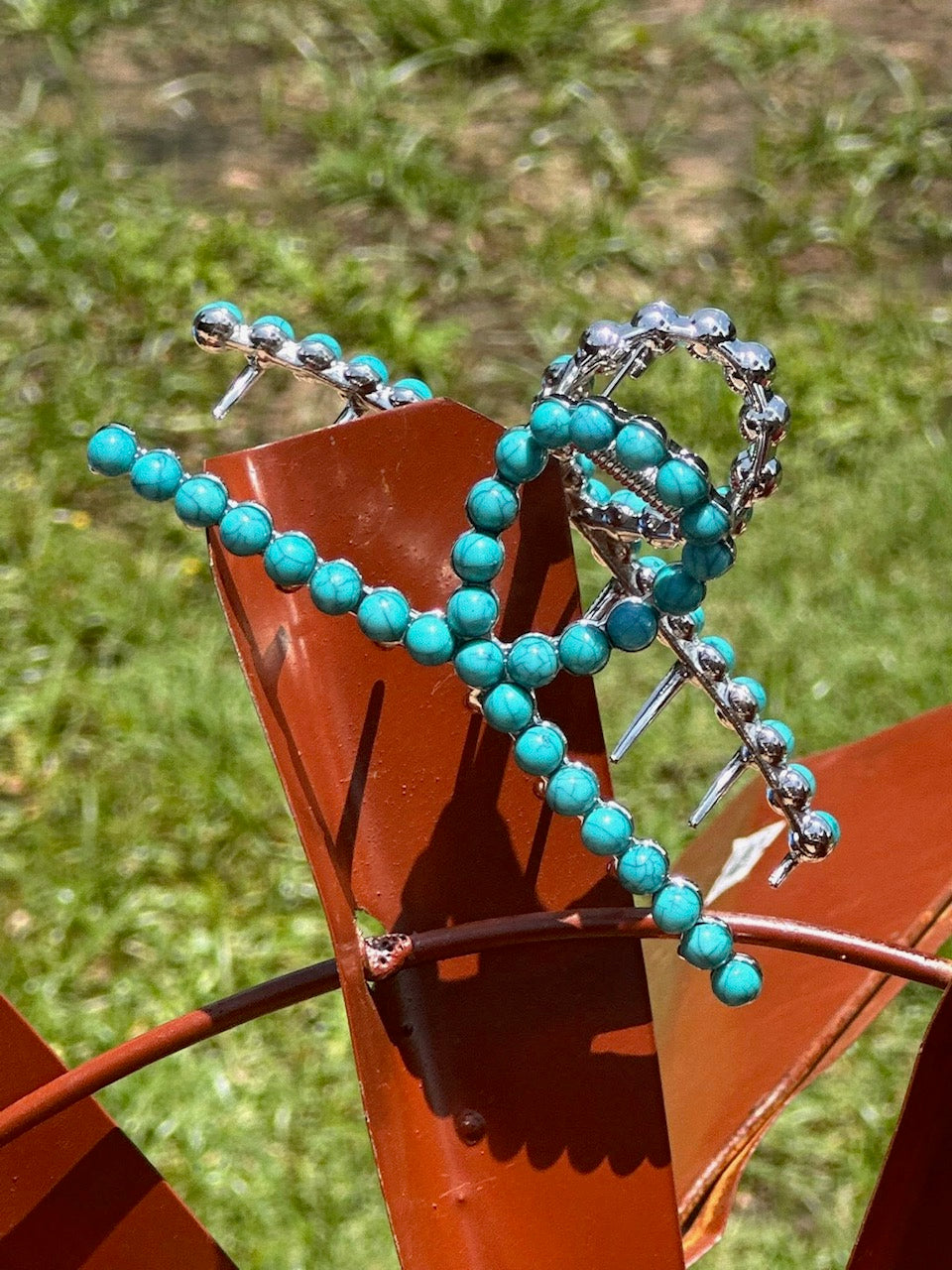 Western Faux Pearl Hair Clips