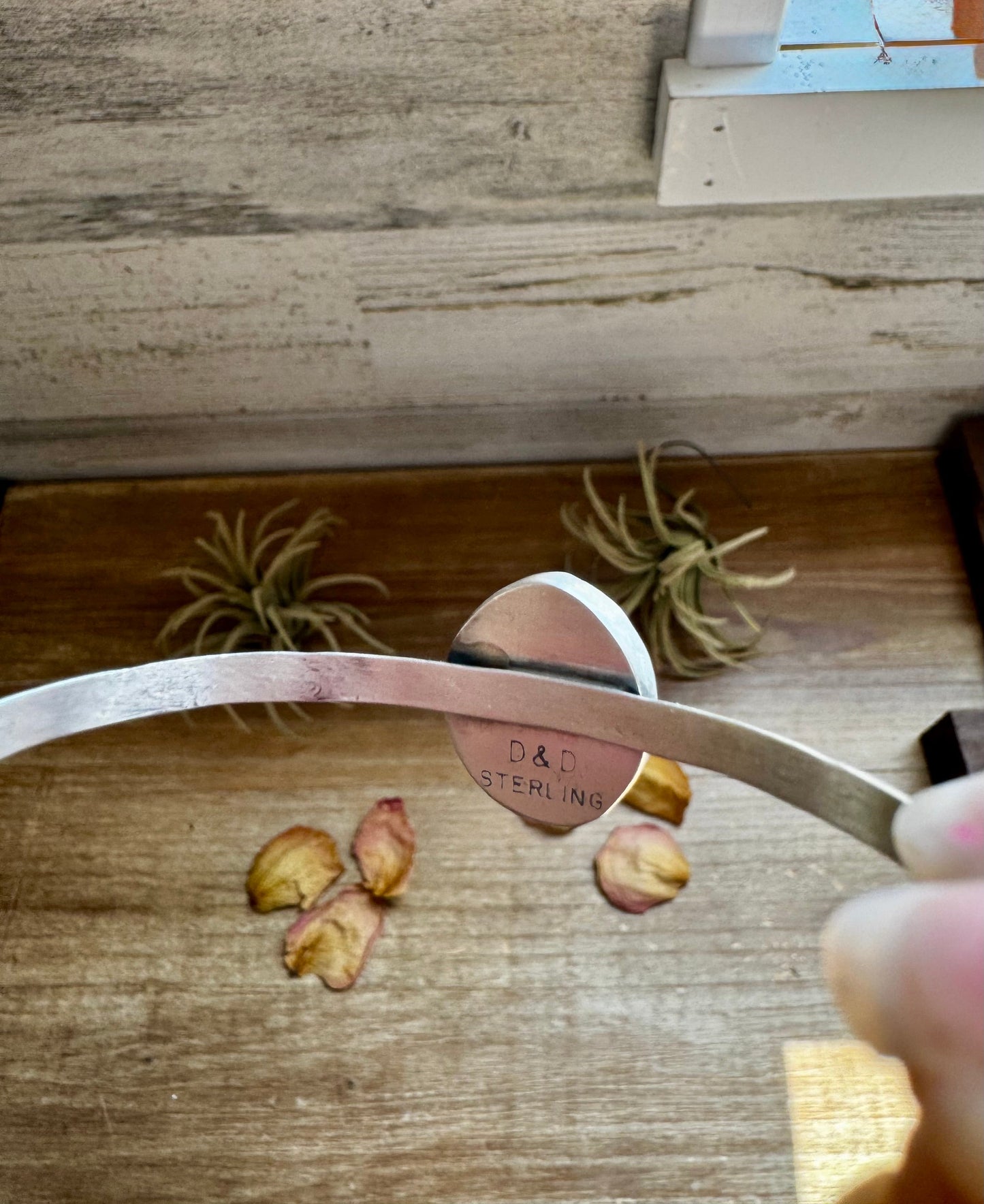 Blue Moon Turquoise Cuff – Sterling Silver, Stamped D&D