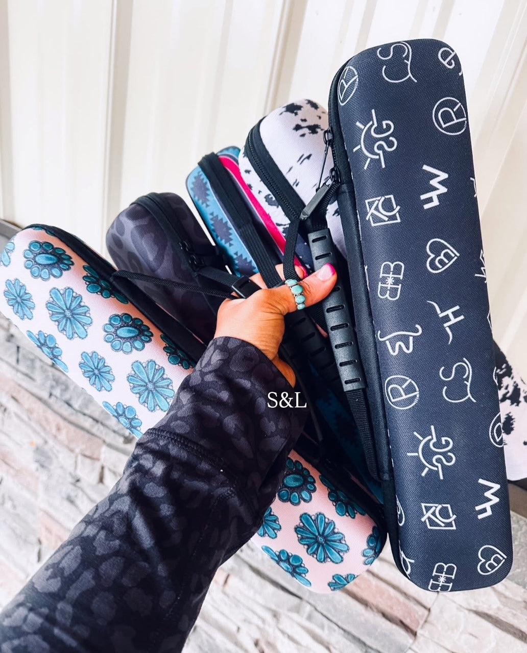 Western Print Travel Case for Flat Iron or Curling Iron