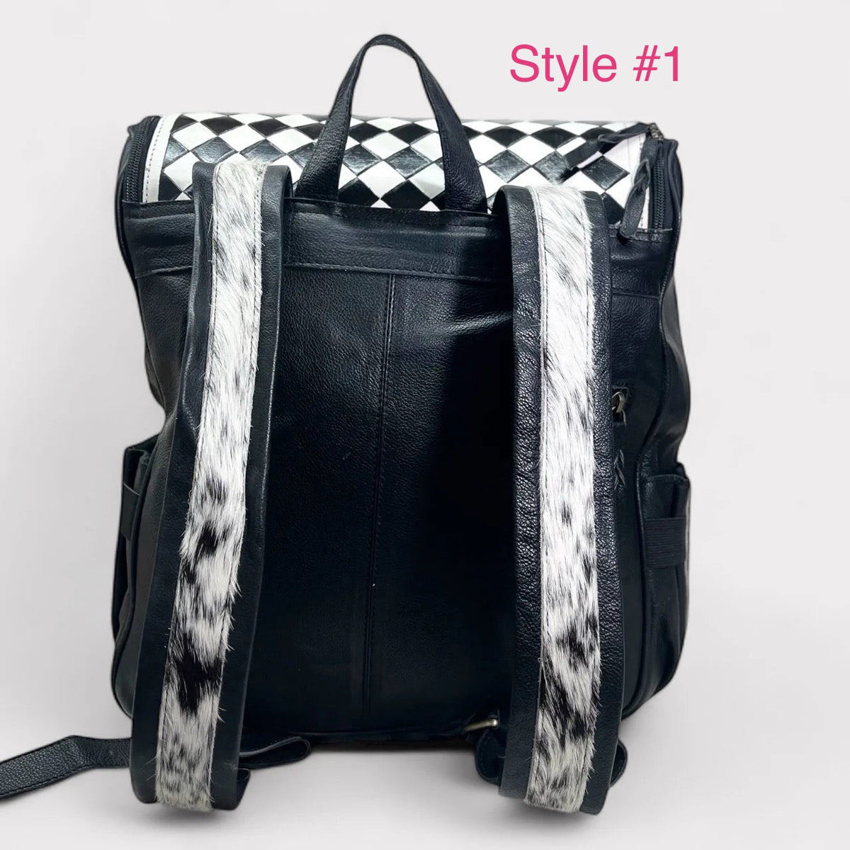 Leather and cowhide backpacks