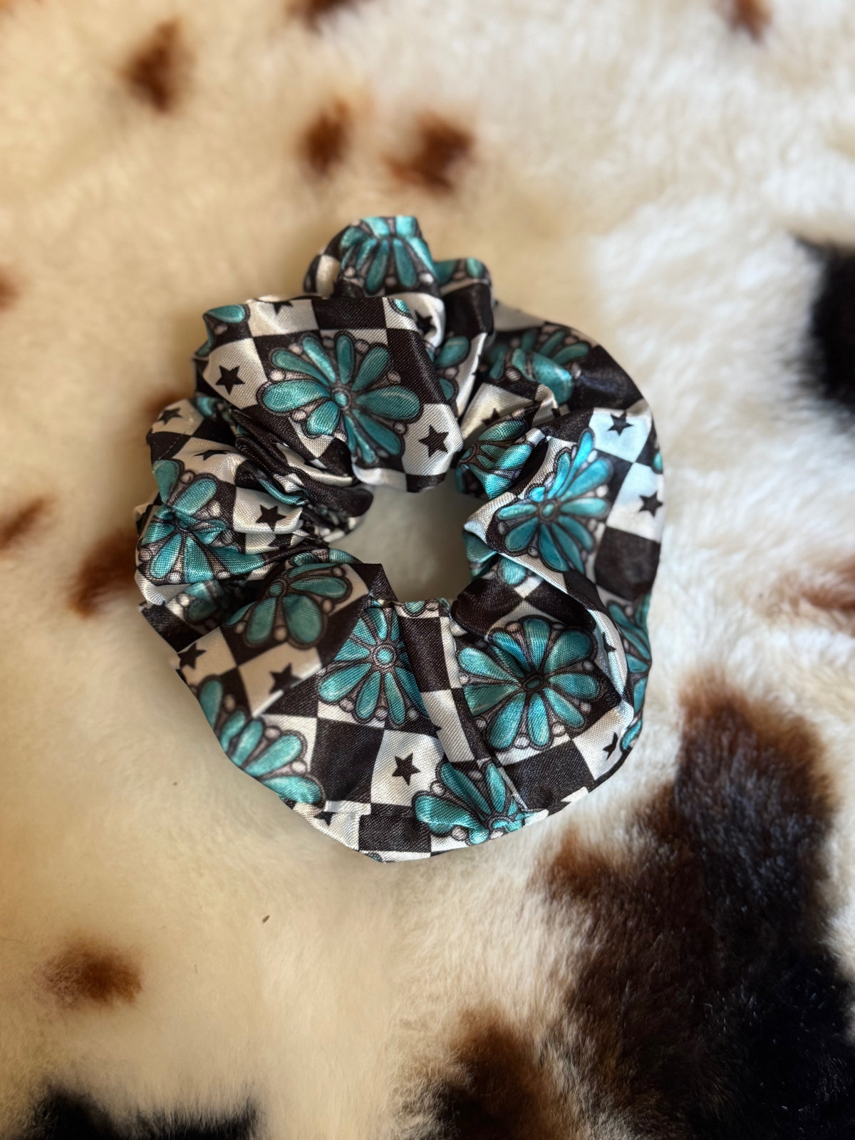 Western Pattern Hair Scrunchies – Assorted Styles