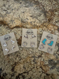 Assorted Western Earring Stud Sets – 2 Pairs per Set