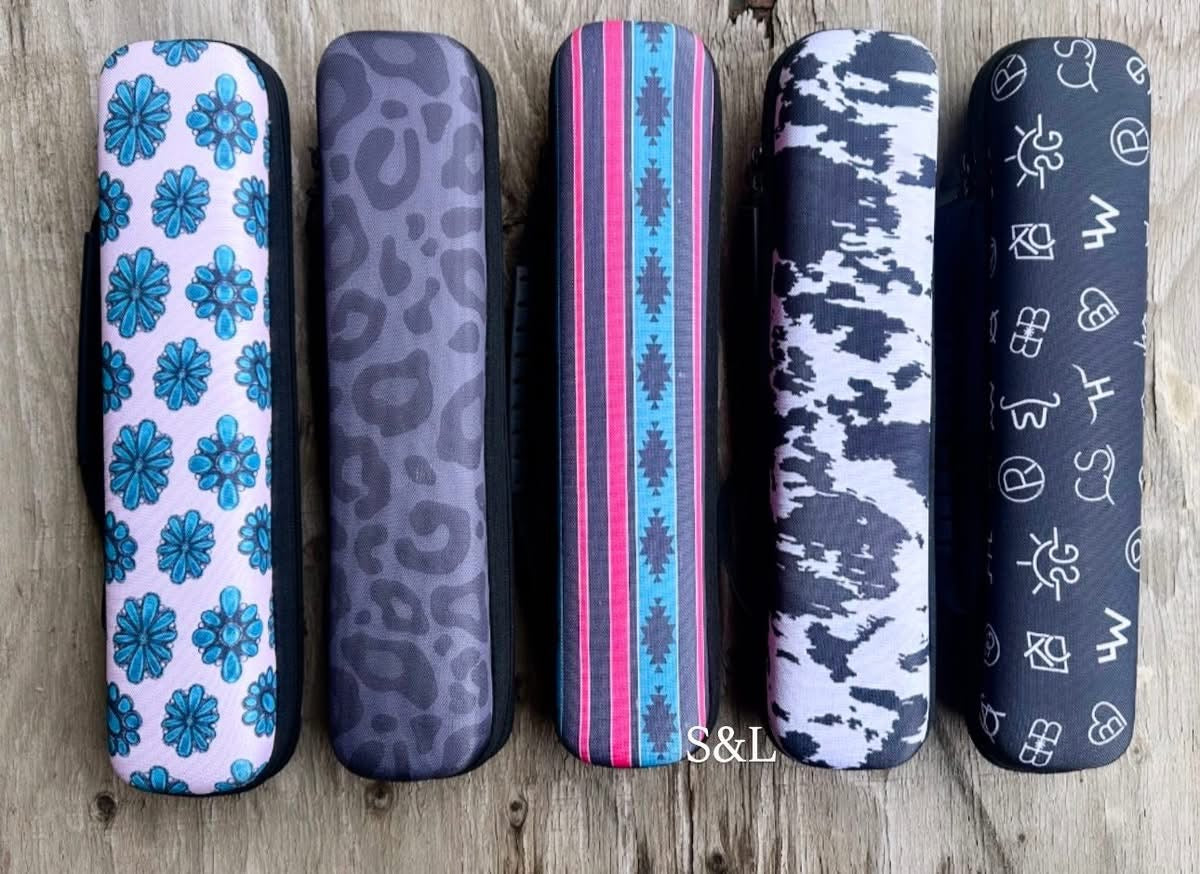 Western Print Travel Case for Flat Iron or Curling Iron