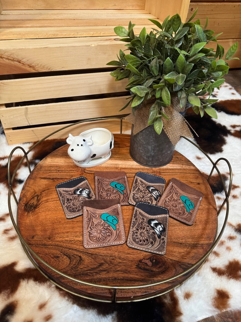 Leather Stamped Card Holder