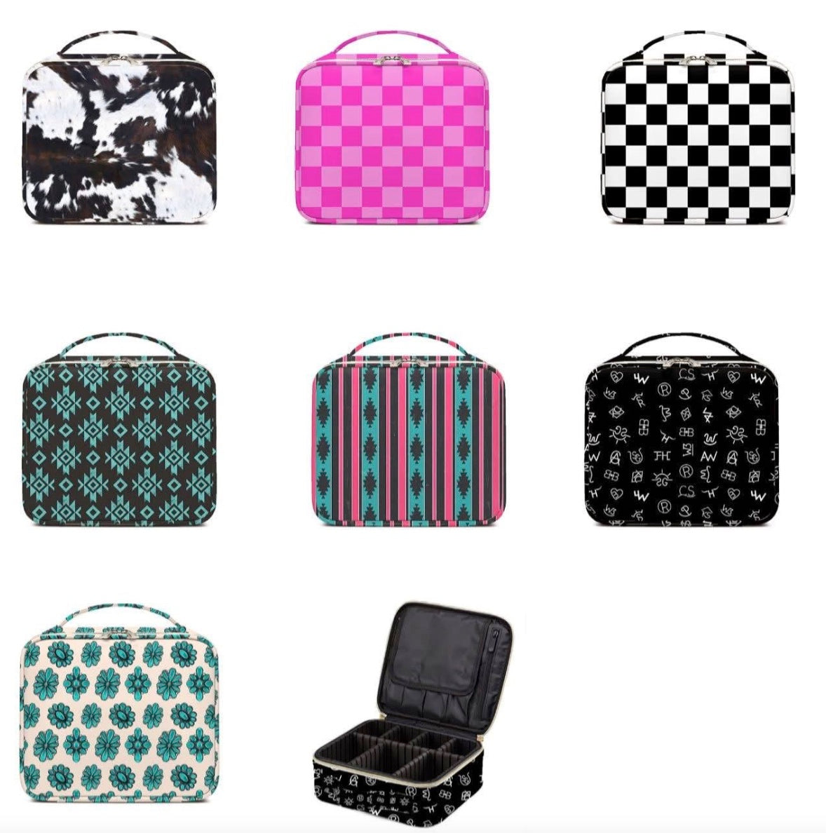 Western Print Makeup Travel Case
