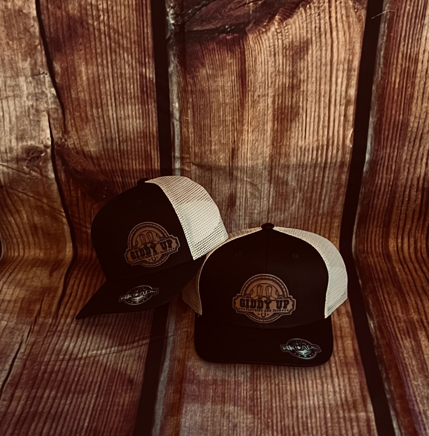 Giddy Up Logo Leather Patch Hats