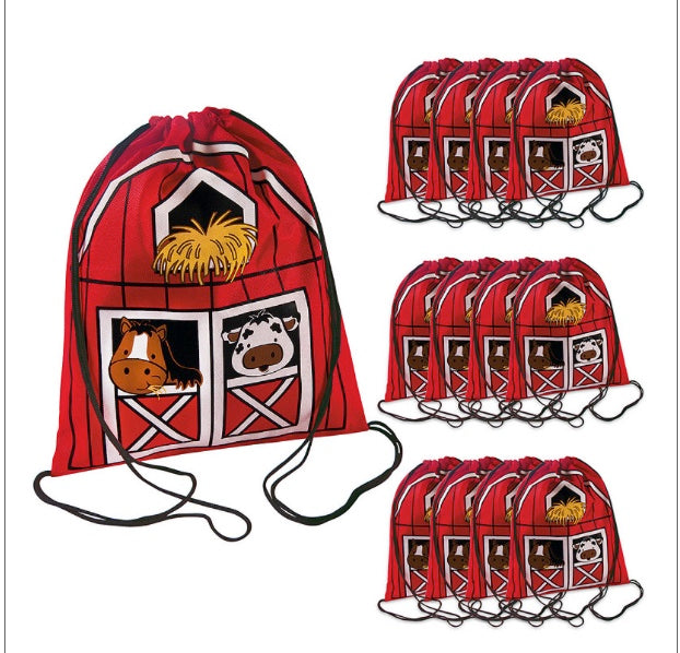 Barnyard Drawstring Backpack – Perfect for Kids’ Snacks & Essentials