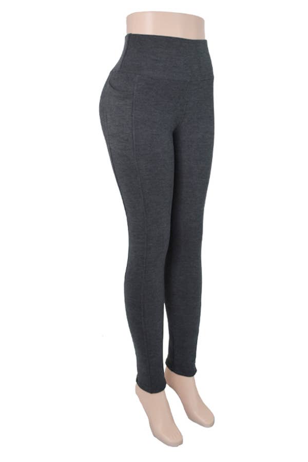 Thermal Faux Fur Lined Legging W/Pockets