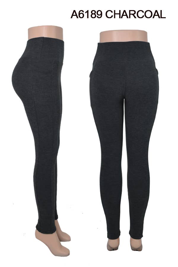 Thermal Faux Fur Lined Legging W/Pockets