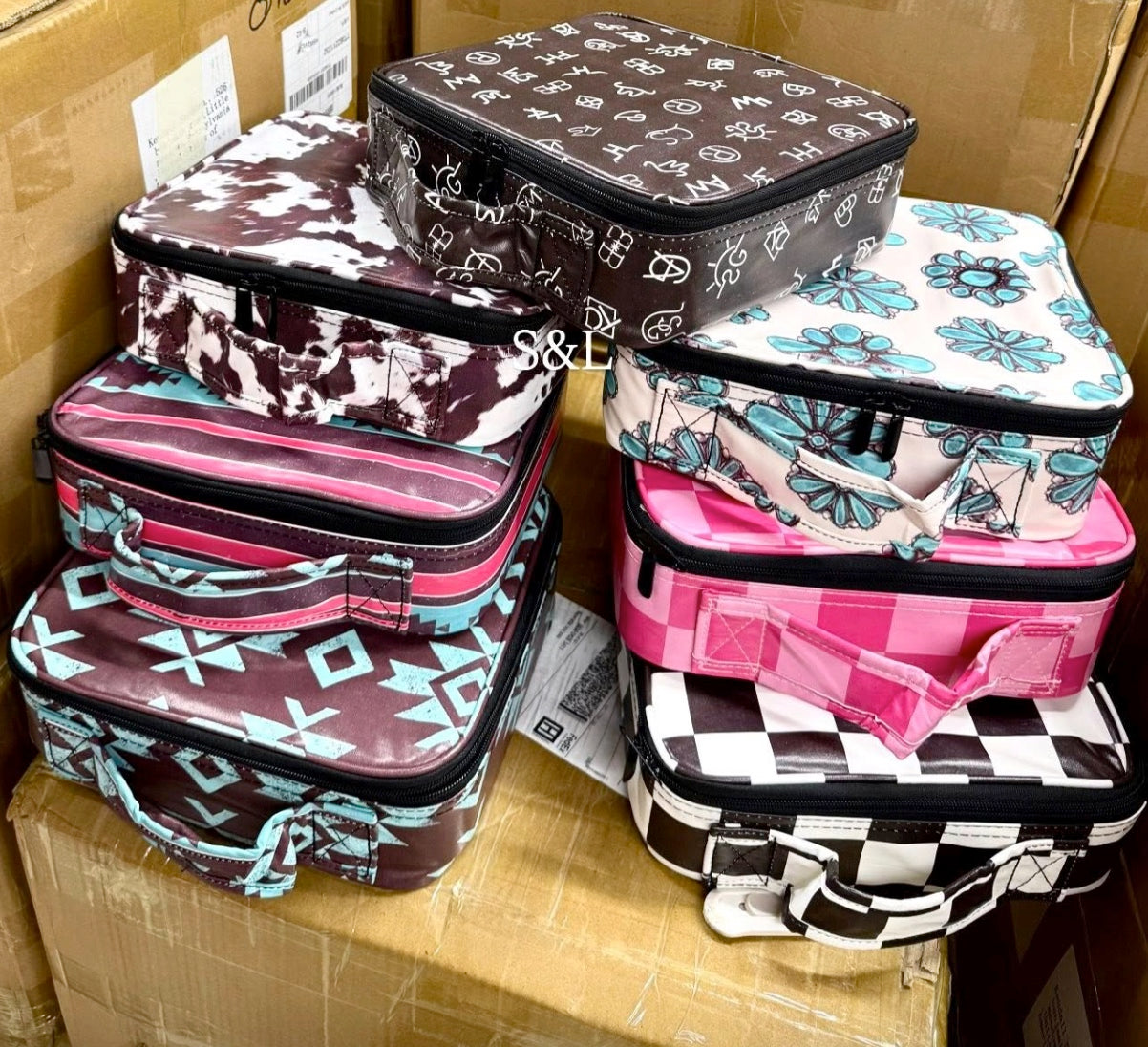 Western Print Makeup Travel Case
