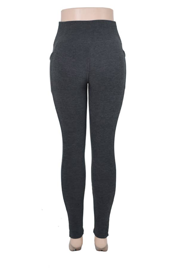 Thermal Faux Fur Lined Legging W/Pockets