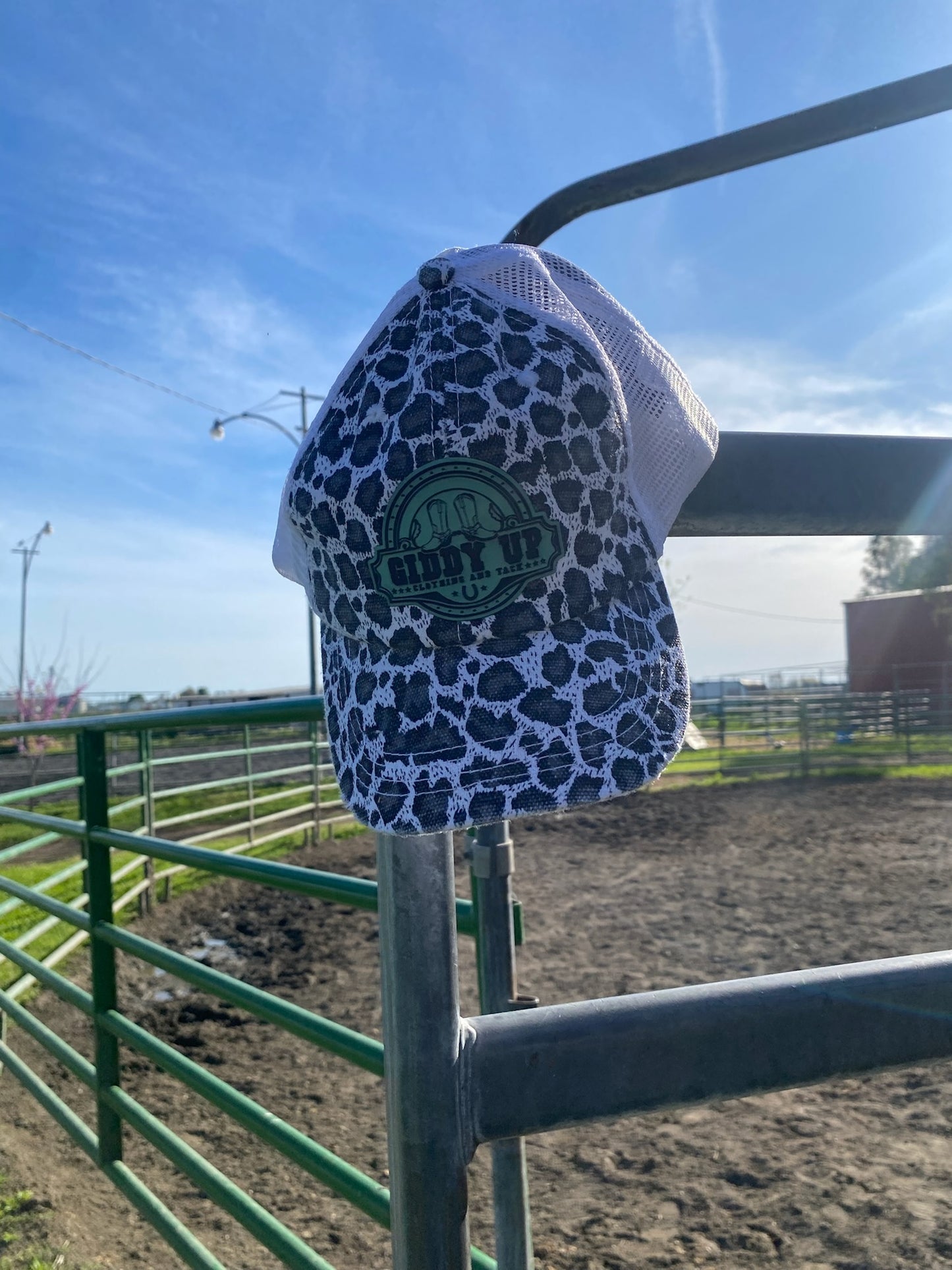 Giddy Up Logo Leather Patch Hats