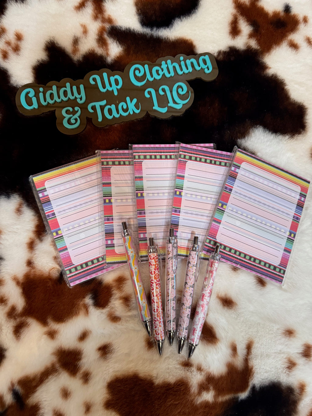 Western-Themed Notepad & Pen Set – Small, Assorted Designs