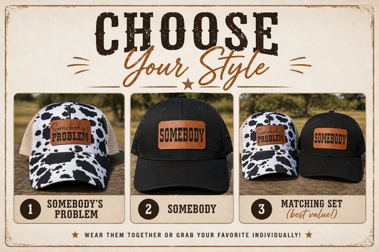 Somebody's Problem Couple Hat Set