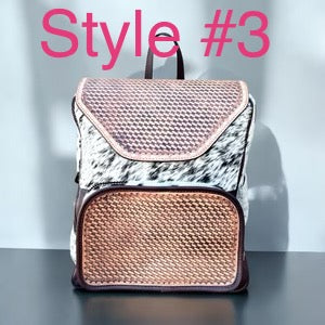 Leather and cowhide backpacks