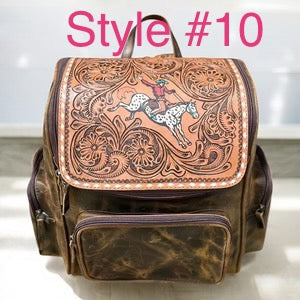 Leather and cowhide backpacks