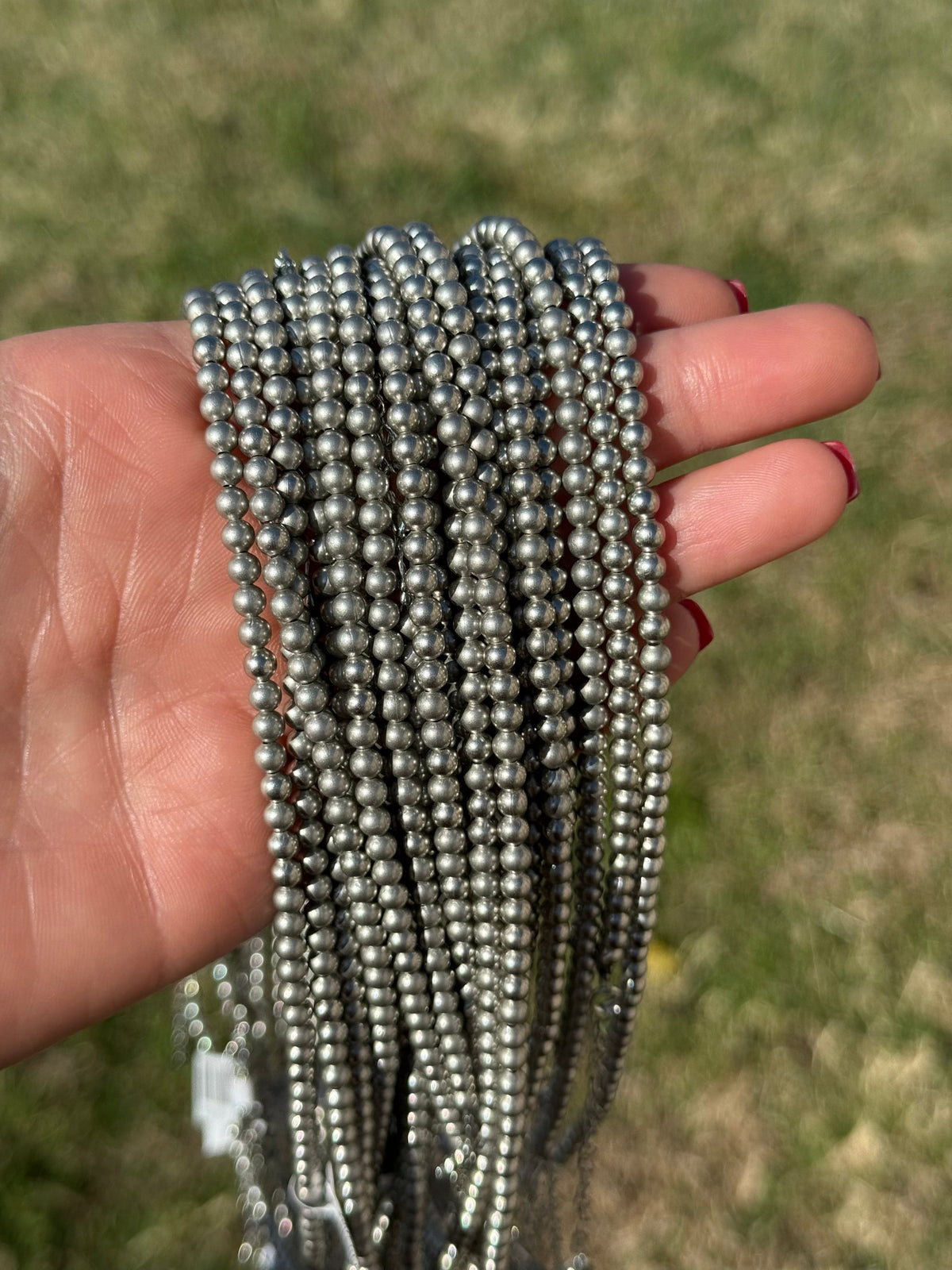 18 inch  4mm silver plated necklace