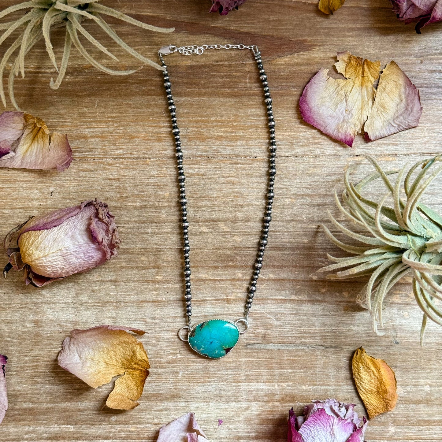 Sterling Silver & Turquoise Choker – 13”