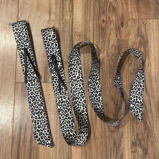 Latigo & Off Billet Set - B&W Cheetah
