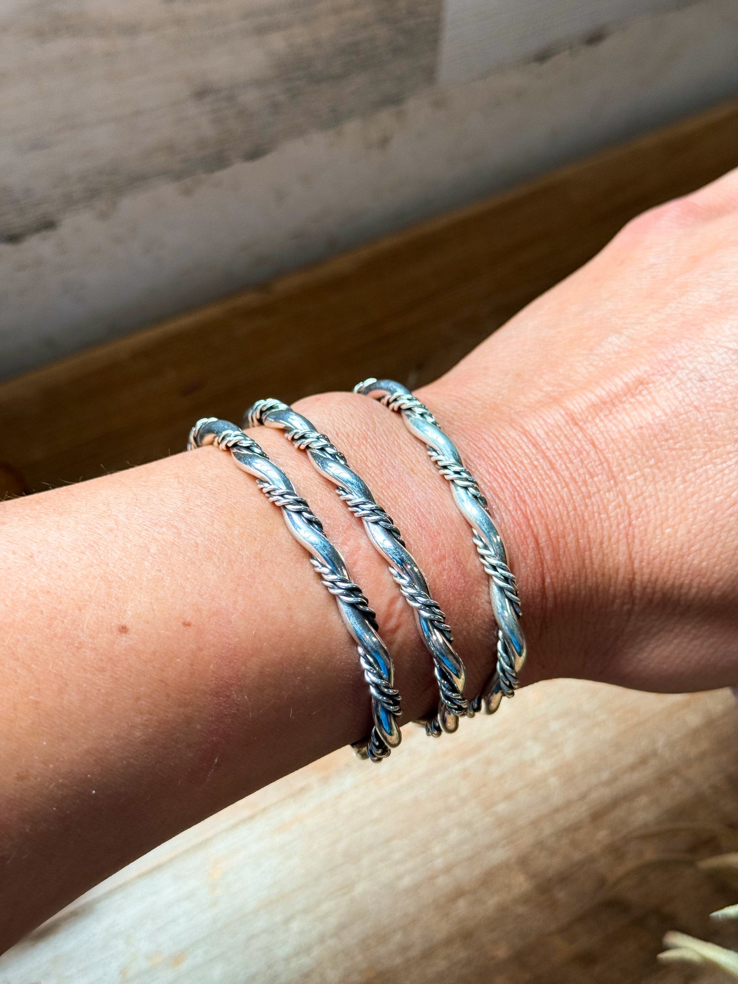 Sterling Silver Cuff Bracelet – Thick Silver Stacker