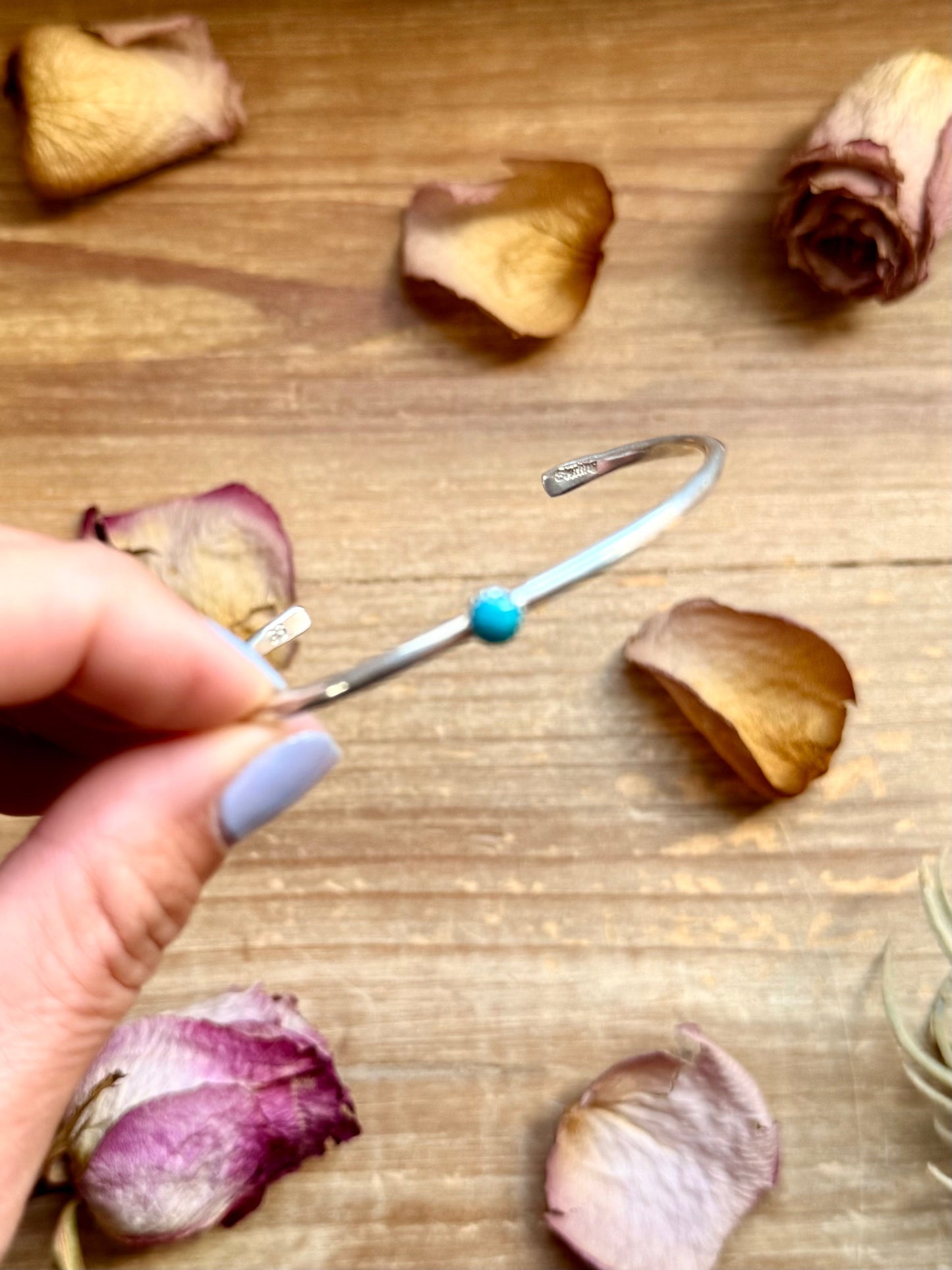 Sterling Silver Kingman Turquoise Cuff Bracelet