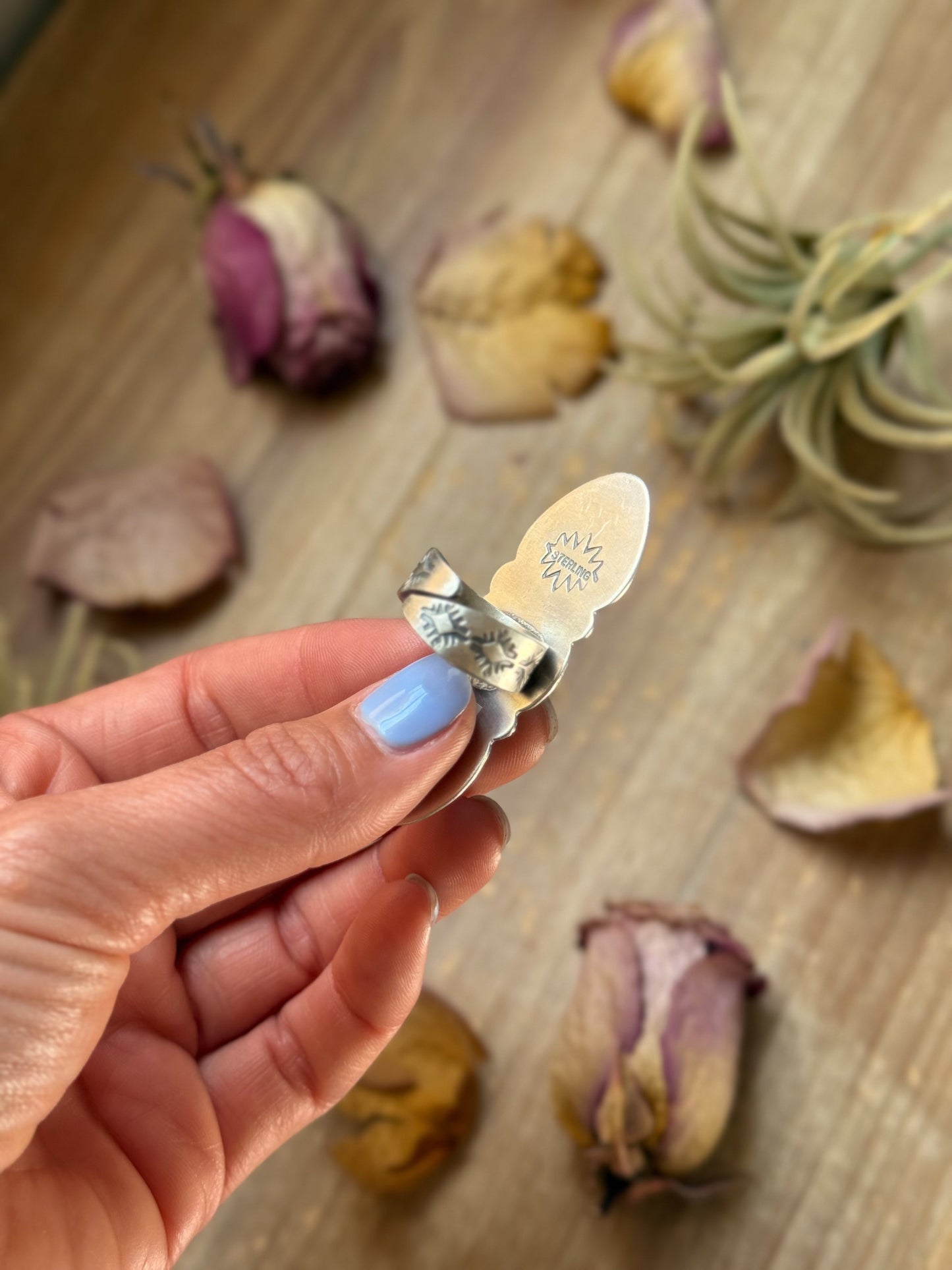 Sterling Silver Golden Hill Turquoise Adjustable Ring