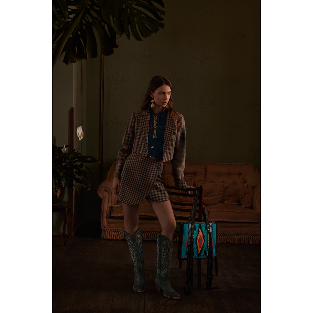 Nalejandra Boots in Deep Turquoise